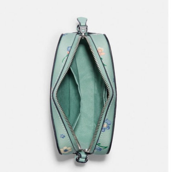 Coach c8699 Mini Camera Bag With Mystical Floral Print Light Teal Multi - Picture 3 of 16